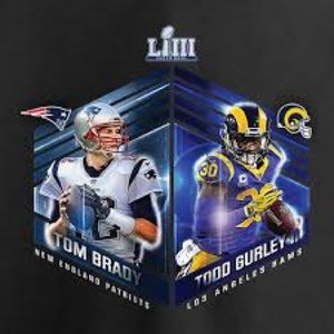 Mens New England PATRIOTS SUper Bowl LIII NFL Proline Brady/ Gurley Tee